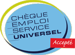 Chèque Emploi Service Universel accepté